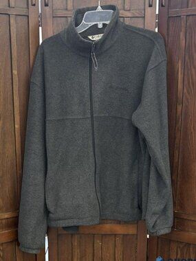 Columbia Full Zip Fleece Jacket Charcoal Gray | Men’s L